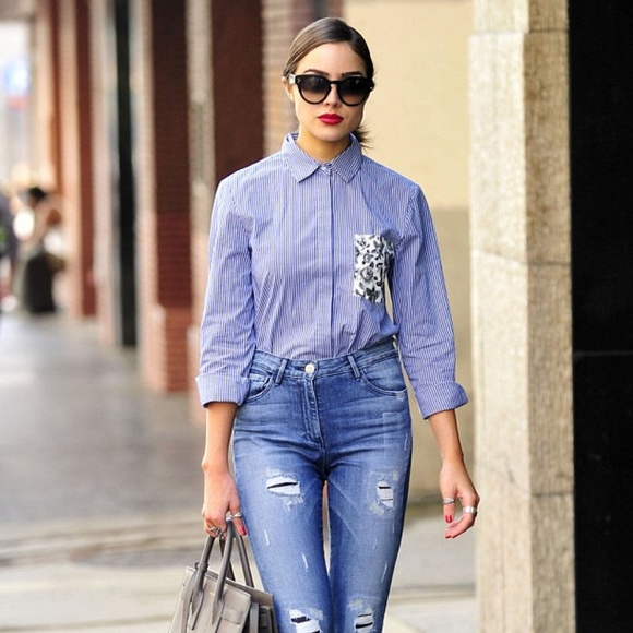 Thakoon Button Down with Floral Pocket Small - Picture 7 of 7